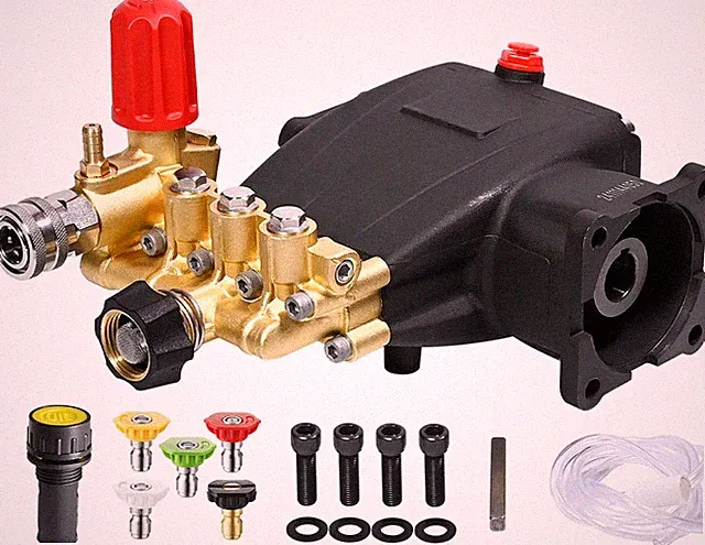 Horizontal Triplex Pressure Washer Pump 3/4" Shaft 2800-3700 PSI 2.5 GPM Replace