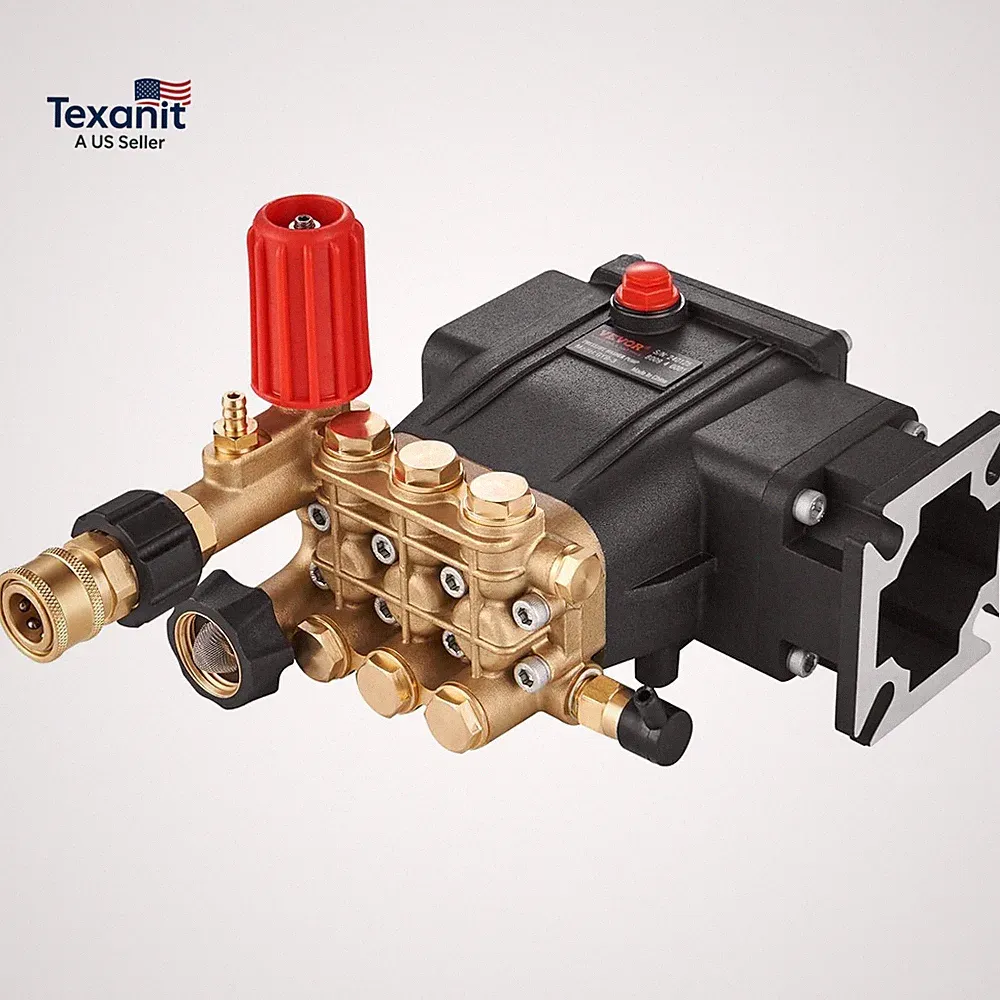 Horizontal Triplex Pressure Washer Pump, 3/4" Shaft, 3300 PSI, 3.0 GPM, Replacem