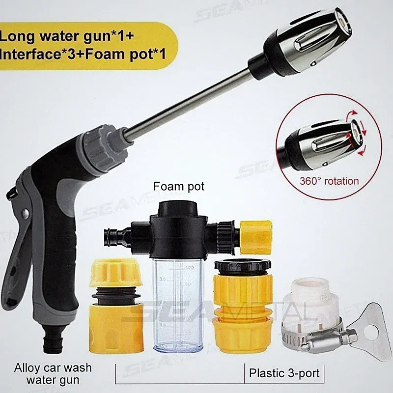 Hose Hawk Pressure Washer Nozzle Pro 360° Rotating 3 Spray Modes Compact