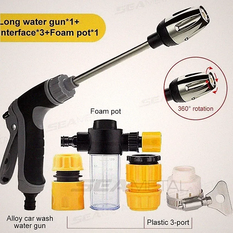 Hose Hawk Pressure Washer Nozzle Pro 360° Rotating 3 Spray Modes Compact