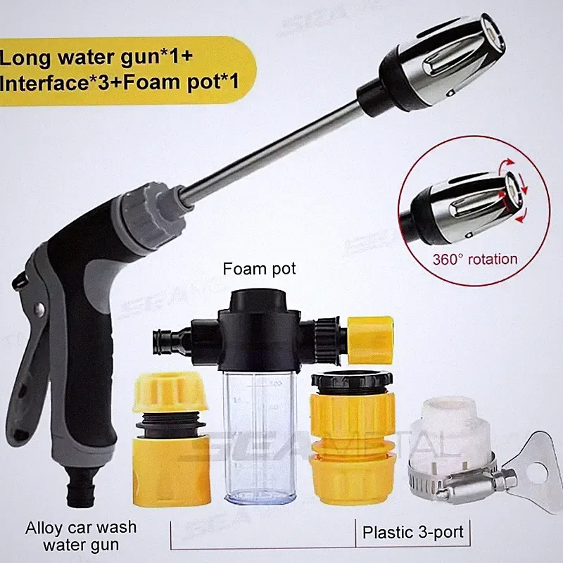 Hose Hawk Pressure Washer Nozzle Pro 360° Rotating 3 Spray Modes Compact