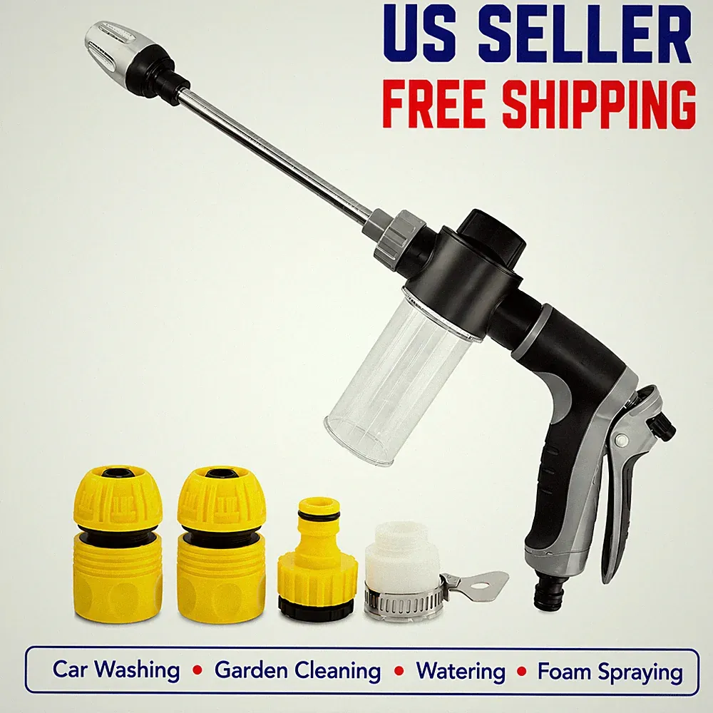 Hose Hawk Pressure Washer Nozzle Pro 360° Rotating 4 Spray Modes Compact