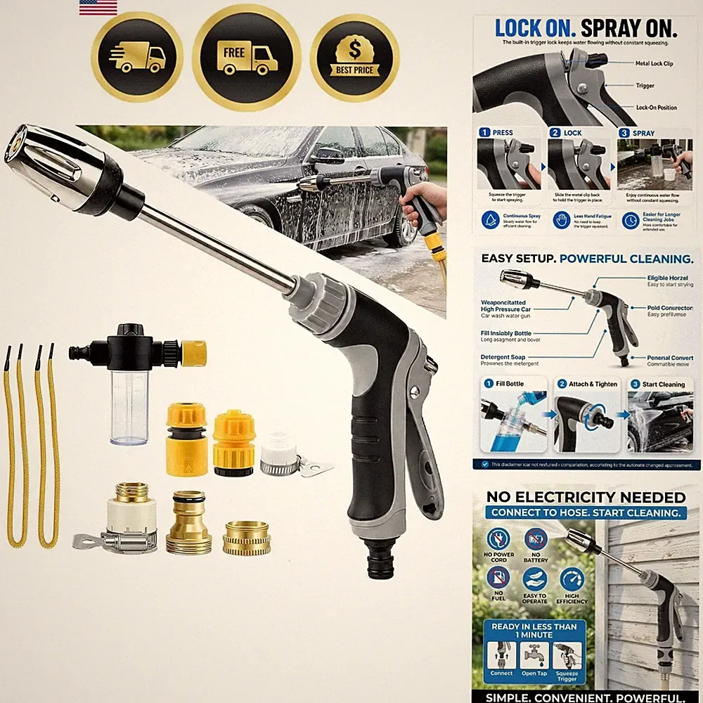 Hose Hawk pro Pressure Washer, Handheld Power Washer with 360° Rotating for T...