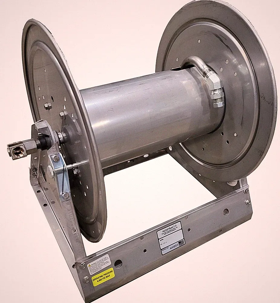HoseTract Commercial Pressure Washer Soft Wash Hose Reel MS15-5 Stainless Steel