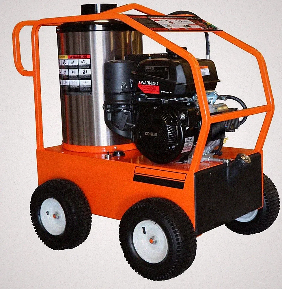 Hot Water Gas Pressure Washer - 4000 PSI - 3.5 GPM - Electric Start - 14 HP