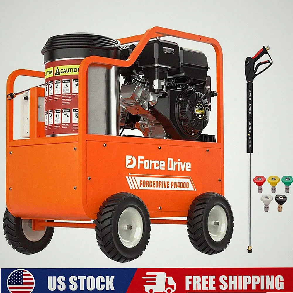 Hot Water High-Pressure Washer 13.5HP Gasoline Water Pump 4000PSI 4GPM USA Stock