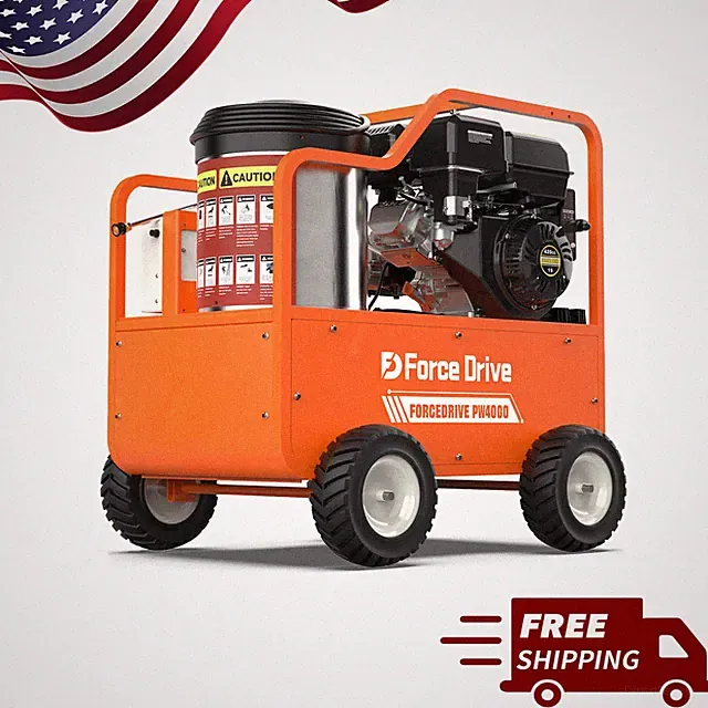 Hot Water Pressure Washer 15L/min Diesel Heating Gasoline Engine, Free Shipping