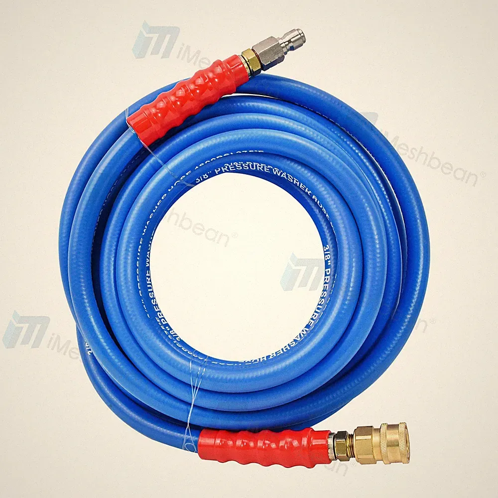 Hot Water Pressure Washer Hose 3/8" x 30ft 4000 psi Non-Marking One Steel Braid