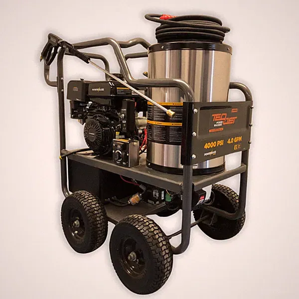 Hot Water Pressure Washer Portable, Gas, Direct Drive,PowerEase, 4GPM @ 4000 PSI