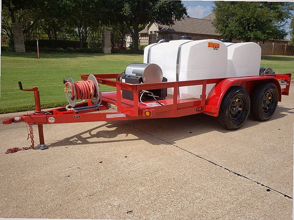 Hot Water Pressure Washer Trailer 3600 PSI 400 Gallon Detrailers DBP4