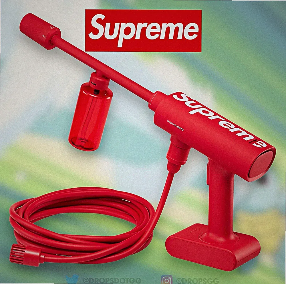 HOTO x Supreme Red Cold Water Pressure Washer w/ Hose Foam Cannon, Cable, Manual