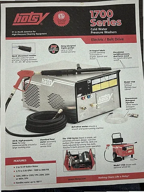 Hotsy 1700 Series Pressure Washer #1.106-530.0