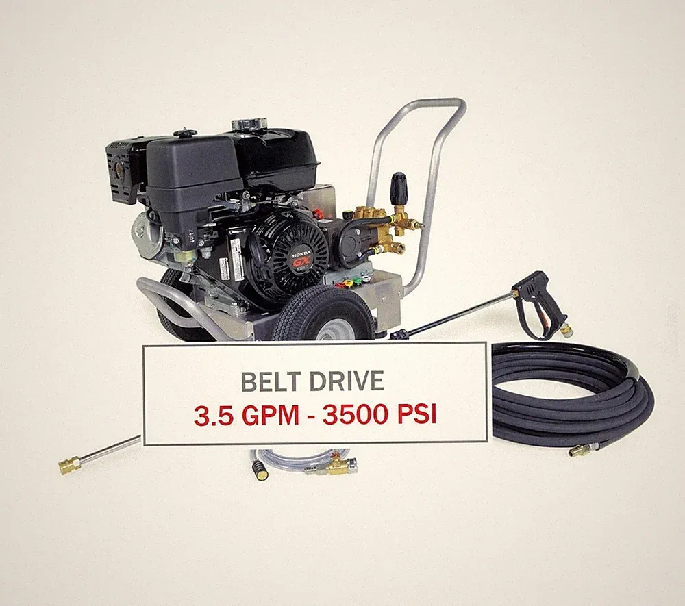 Hotsy 3500 PSI 3.5 GPM Gas Engine Belt Drive - Cold Water Pressure Washer
