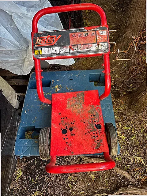Hotsy Gasoline Pressure Washer Cart Dolly Frame with Wheels Instructions