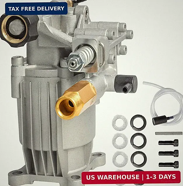 Hourleey 3/4" Shaft Horizontal Pressure Washer Pump, 3400PSI 2.5GPM, Replacement