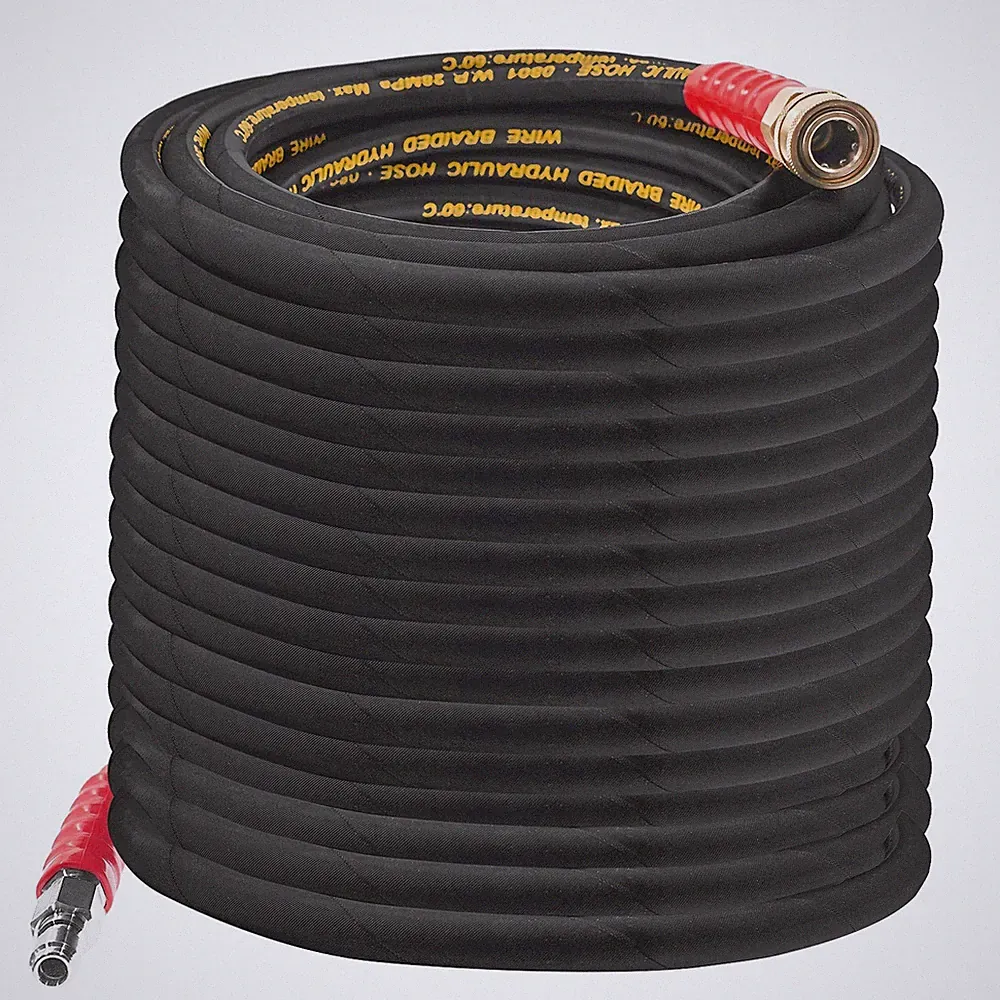 Hourleey 50FT Pressure Washer Hose with 3/8 Inch Quick Connect,4000 PSI