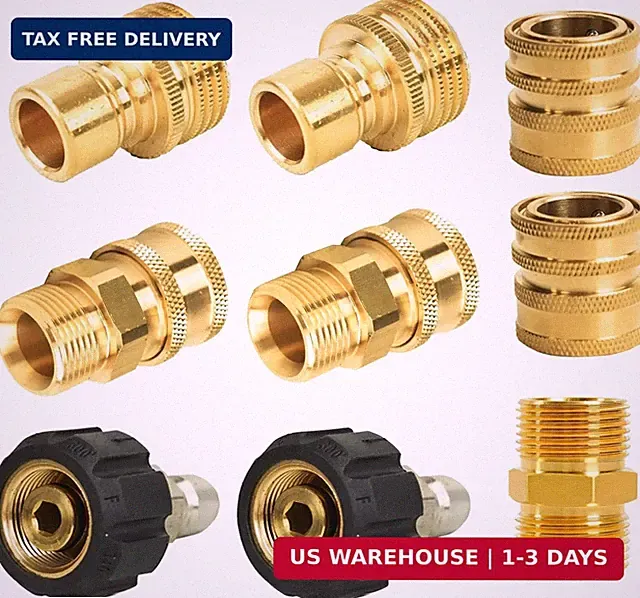 Hourleey Pressure Washer Adapter Set, Quick Disconnect Kit with M22 Metric Male