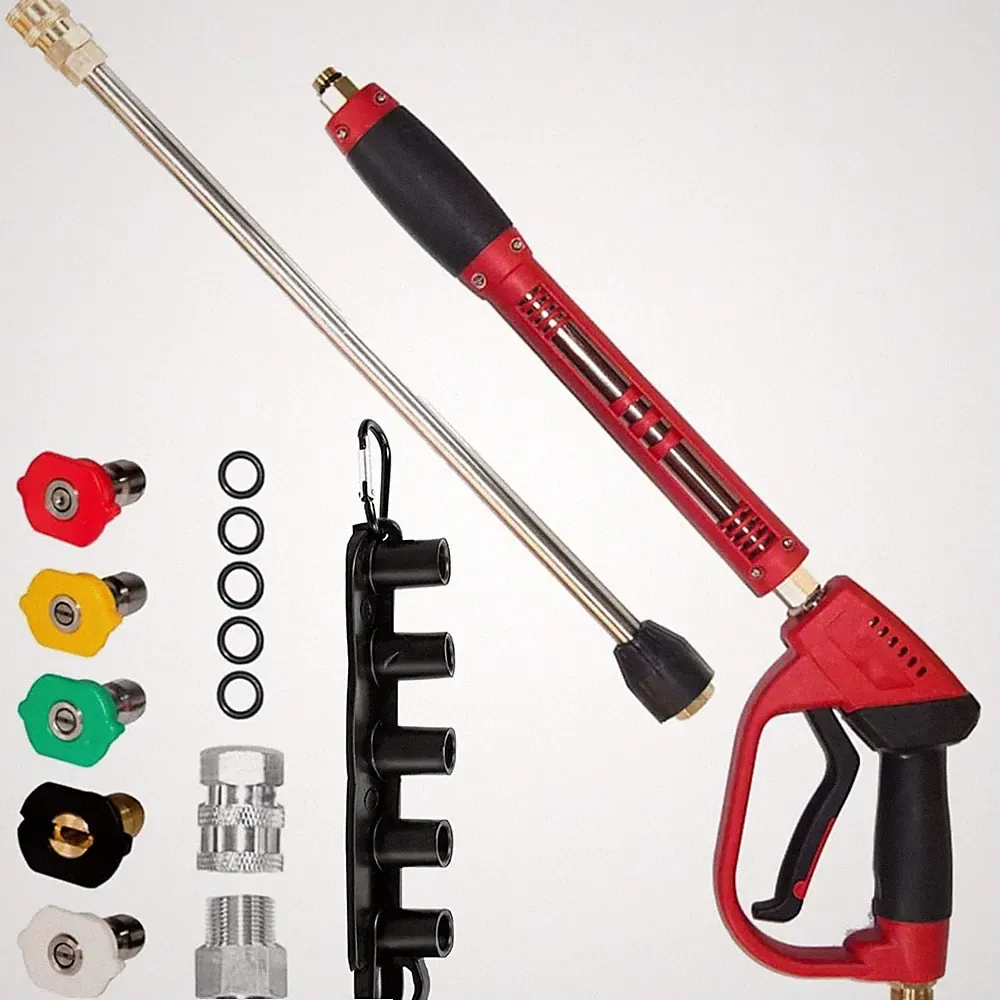Hourleey Pressure Washer Gun, Red High Power Gun with Replacement