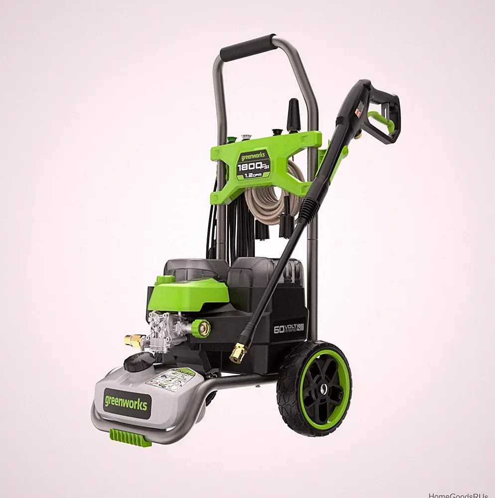Hybrid 60V 1800 PSI 1.2 GPM Electric Cold Water Pressure Washer Cordless AC