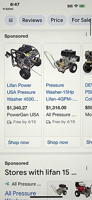 Hydro Pro 4500E Lifan 15HP Pressure Washer