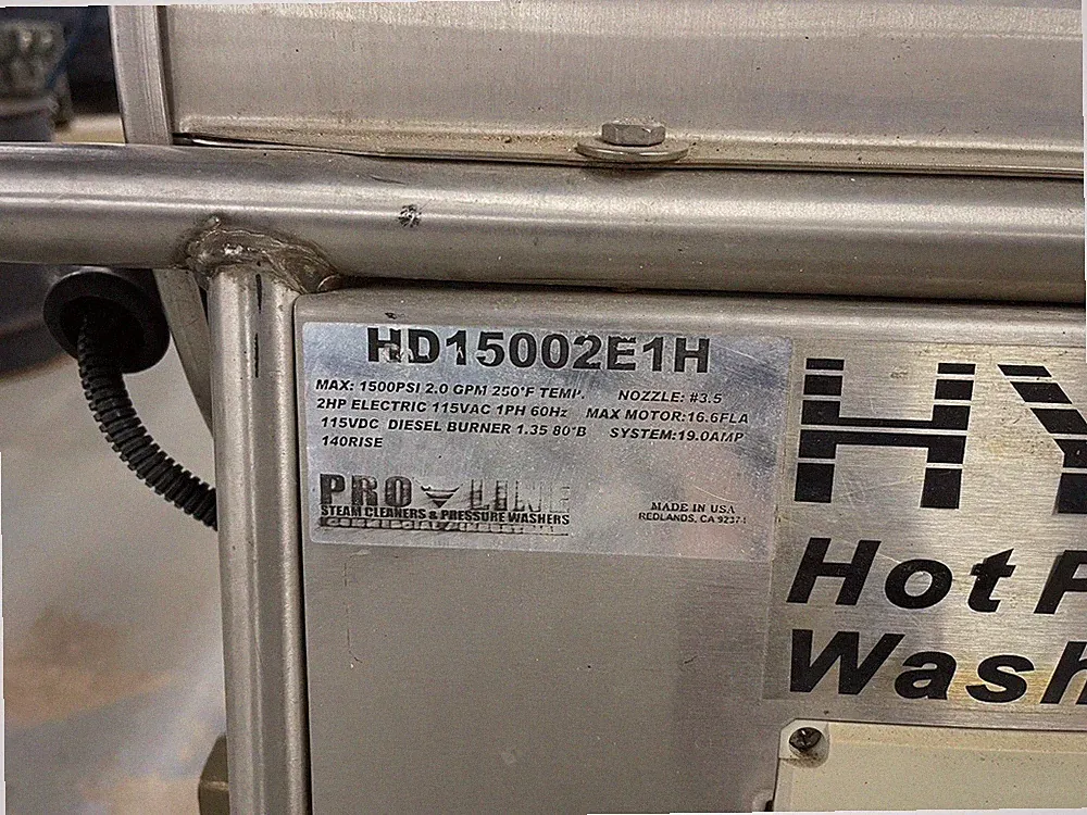 Hydro Tek Pro Line HD15002E1H Hot Water Pressure Washer For Parts Repair