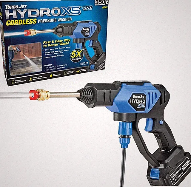Hydrox5 Pro Portable Cordless Pressure Washer (21V 3000Mah Battery), 6-In-1 Nozz