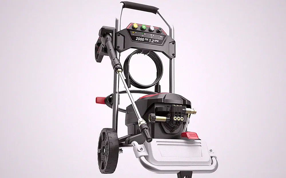 Hyper Tough Electric Pressure Washer, 2000 PSI, 1.2 GPM, 1800W Motor, Cold
