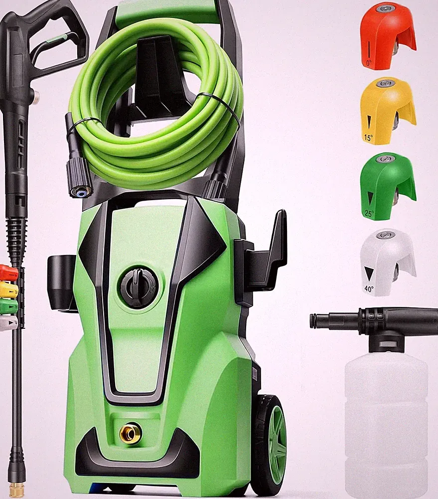 Imdot Electric Pressure Washer 5000PSI 4.0GPM 33FT Hose Foam Cannon JX12 GREEN