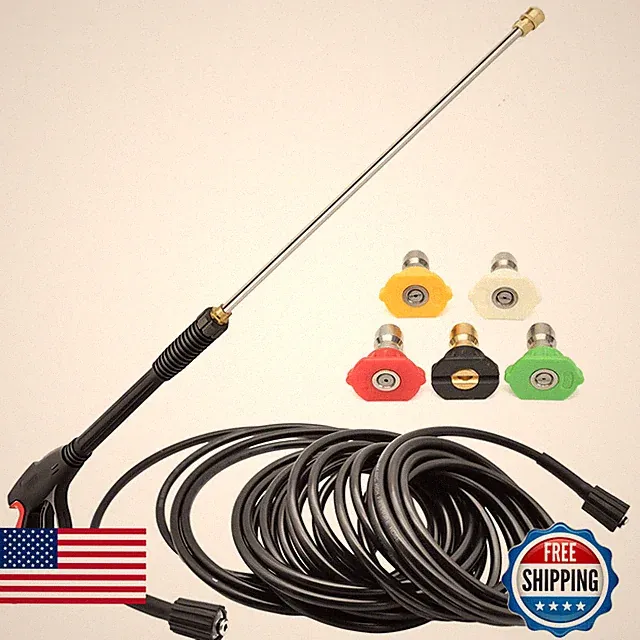 Imeshbean Pressure Washer Gun And Hose Kit 4000Psi Power Washer Gun 50Ft Power