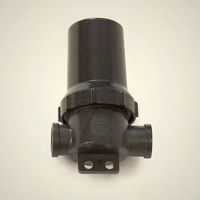 In-Line Can Filter, 1 1/4" FPT 80-Mesh Black Bowl