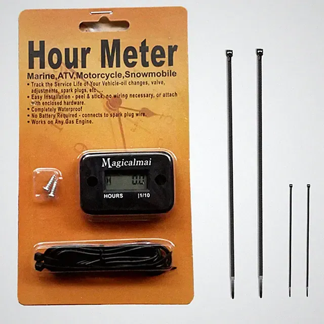 Inductive Hour Meter for Gas Engine Generator Lawn Mower Pressure Washer Marine