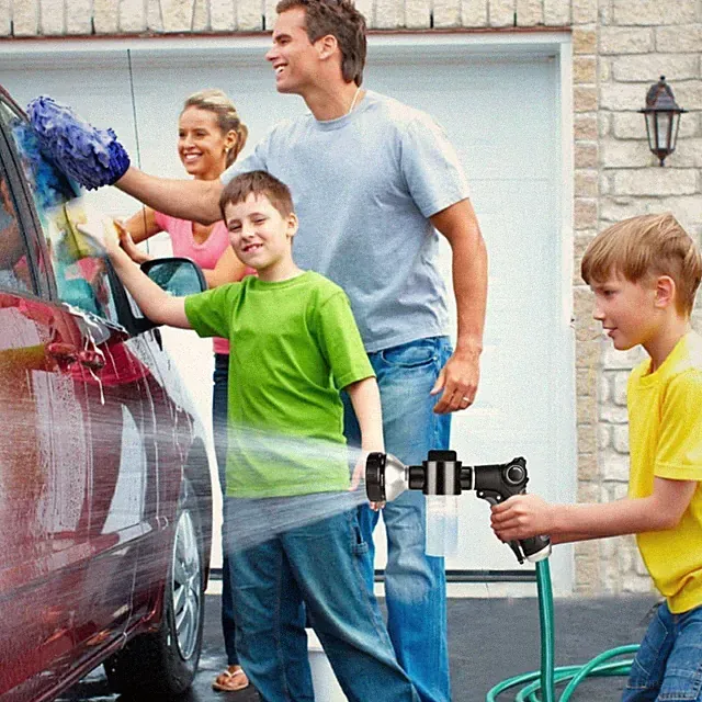 Industrial Design Car Wash Hose Nozzle with Soap Dispenser