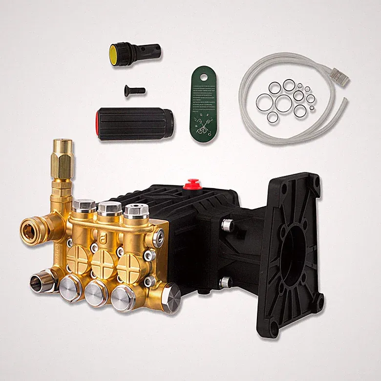 Industrial Horizontal Pressure Washer Pump 2175PSI 4.7GPM 1" Hollow Shaft