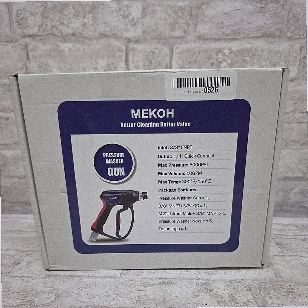 Industrial Pressure Washer 4000 PSI Easy-Pull Spray Gun Trigger Plug & Coupling