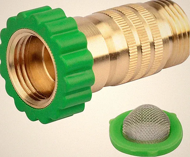 Inline Water Pressure Reducer, Lead-Free Brass Regulator, for Plumbing System, 4