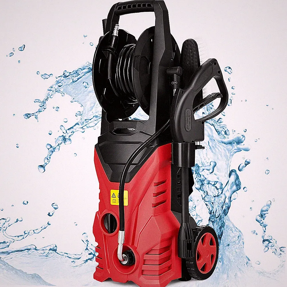 red pressure washer reel