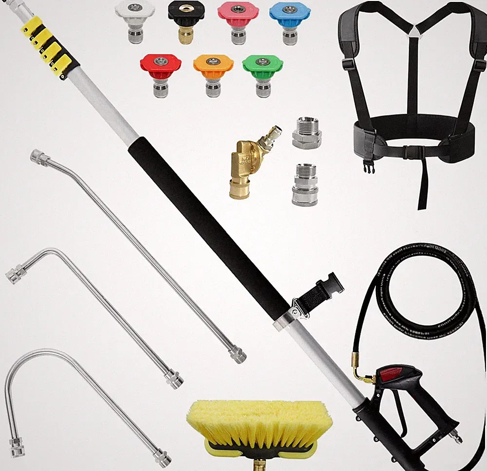 Janz 24 FT, Aluminum Telescoping Pressure Washer Wand with 2 Pressure Washer Ext