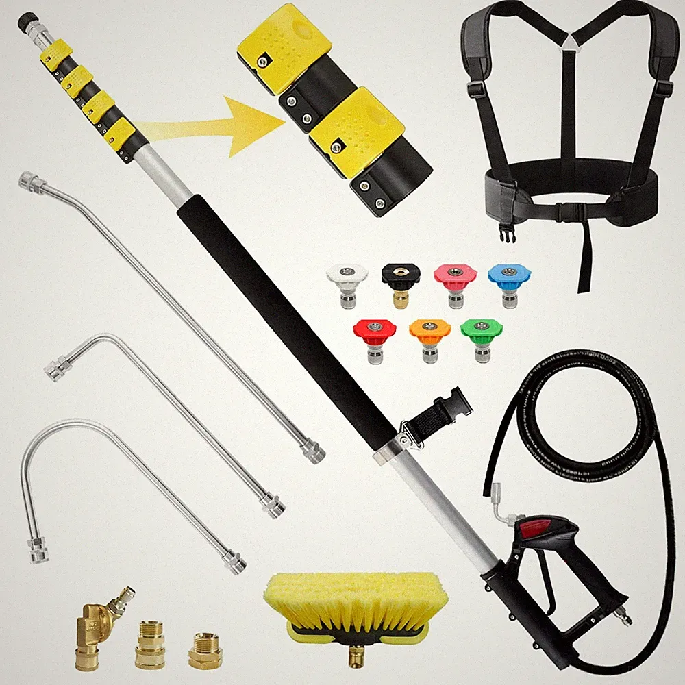 JANZ 24 FT Pressure Washer Telescoping Wand with Extension Wands