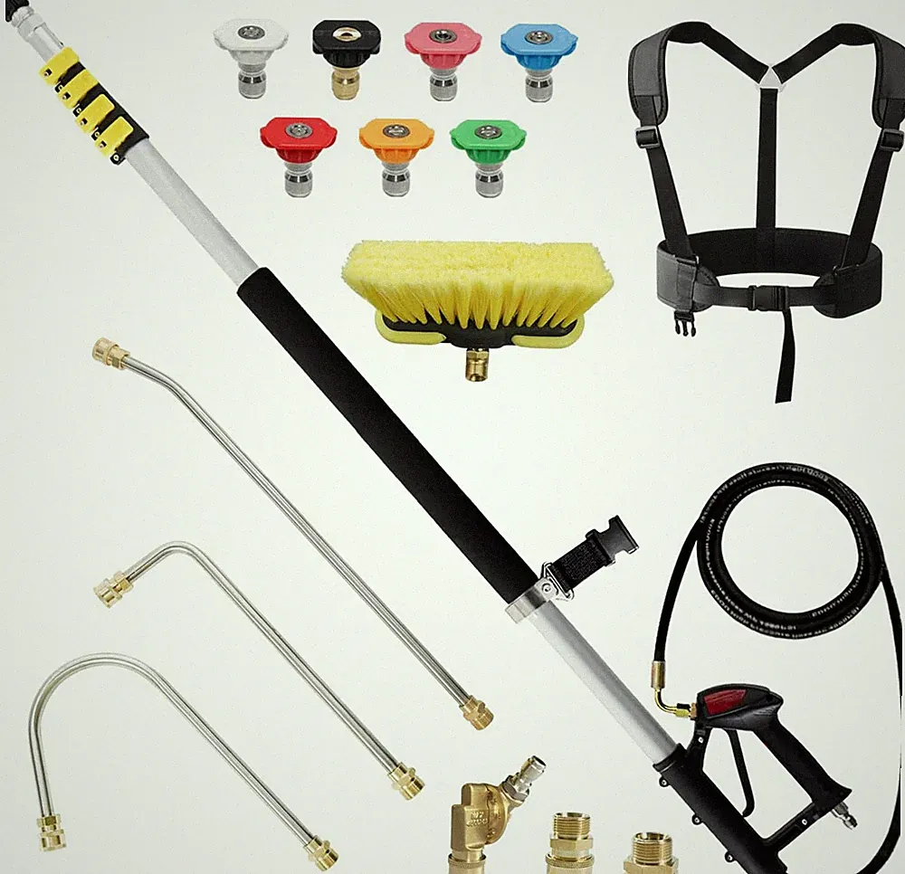 JANZ 24 FT Pressure Washer Telescoping Wand with Power Washer Extension Wands, B