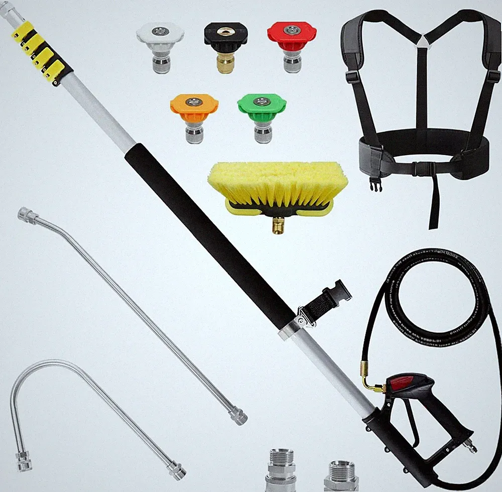 janz Aluminum 24 FT Telescoping Pressure Washer Wand with Pressure Washer Extens