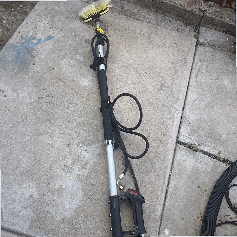 Janz Aluminum Telescoping Pressure Washer Extension Wand Flow-Through Brush