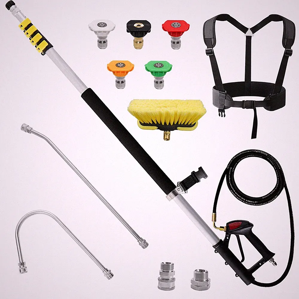 janz Aluminum Telescoping Pressure Washer Wand 24 FT