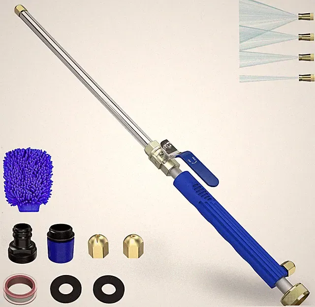 Jet Nozzle High Pressure Hose Nozzle, 2-In-1 High Pressure Power Washer for Hous
