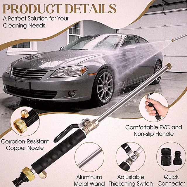 Jet Nozzle Power Washer for Garden, High Pressure Washer Tools with 2 Differe...