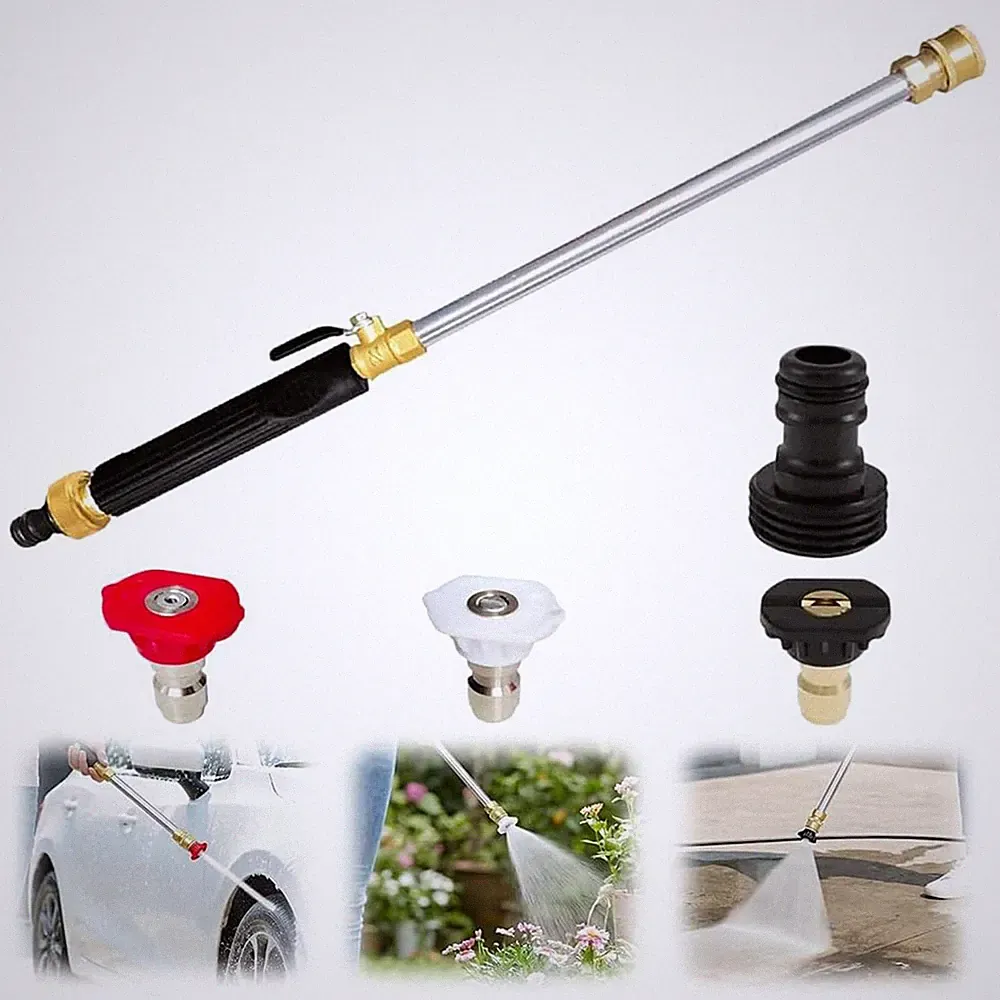 Jet Nozzle Power Washer for Garden Hose with 3 high-pressure nozzles