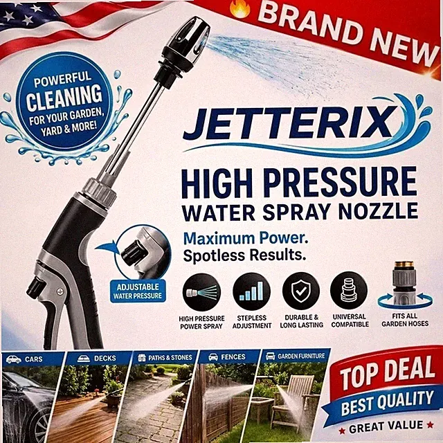 Jetterix Pressure Washer Gun Nozzle for Garden Hose High Pressure Water Jet