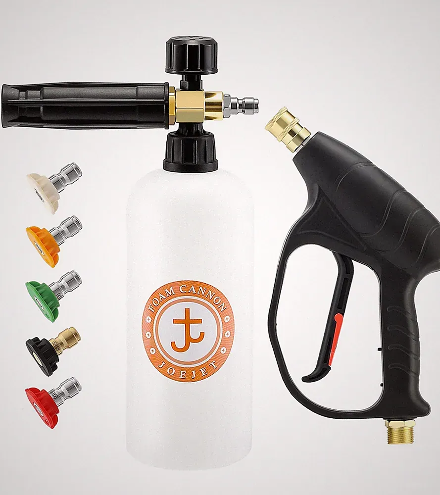 JOEJET Pressure Washer Gun with Foam Cannon, 39.98 cubic inches, Black, White