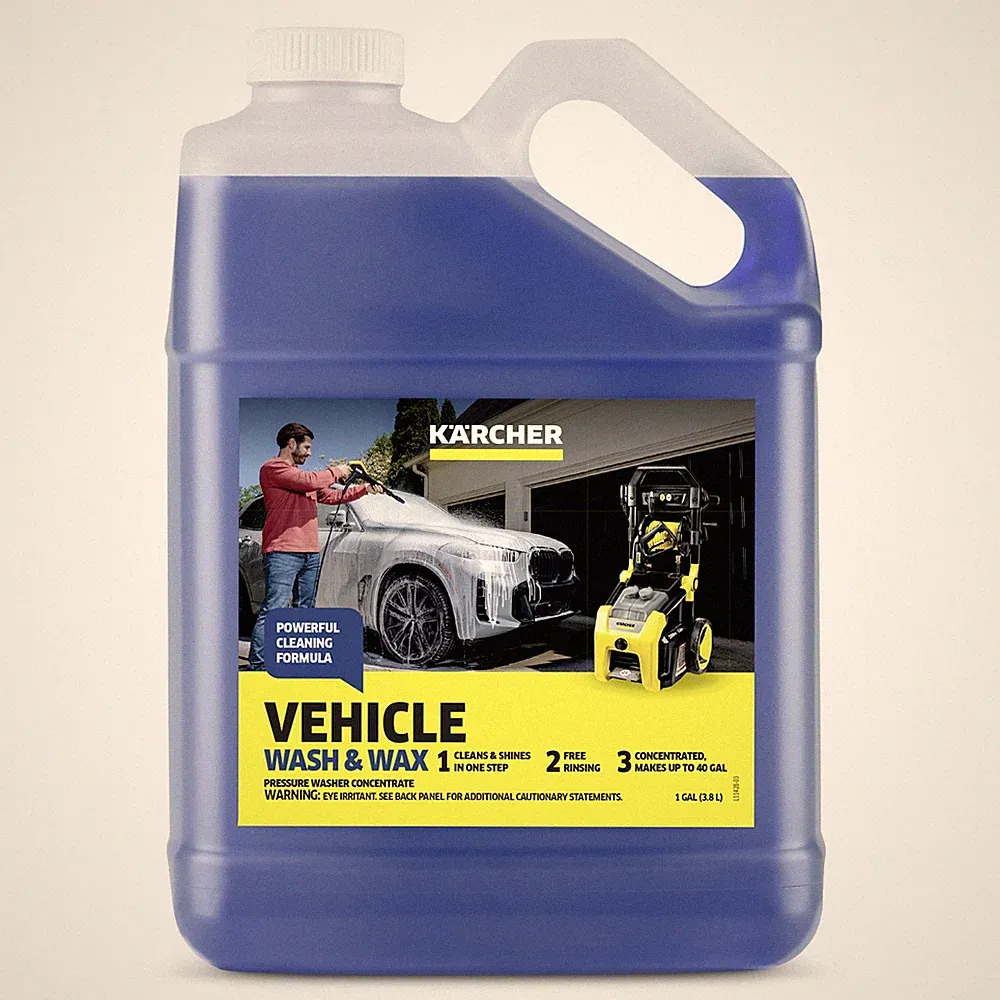 Kärcher Pressure Washer Detergent Vehicle Wash & Wax, Car Cleaner - 1 Gallon