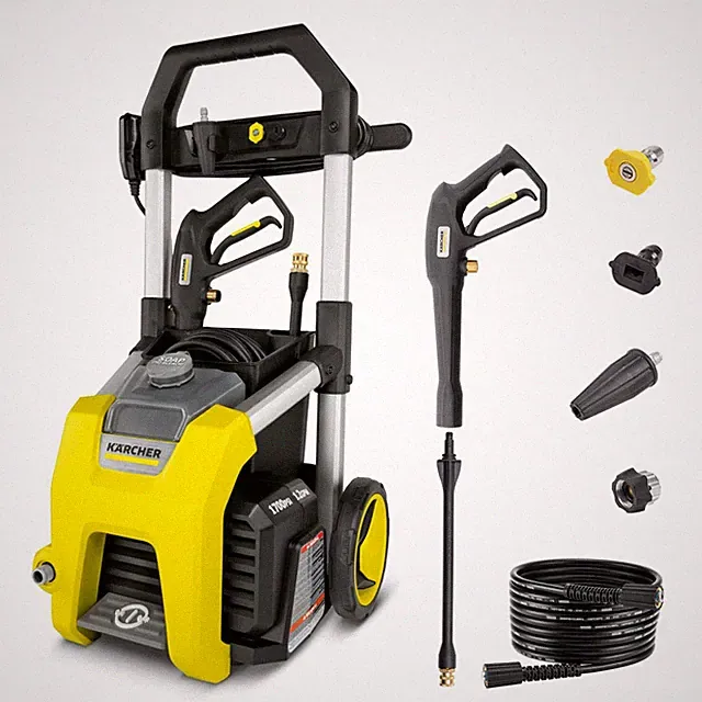 Kärcher Pressure Washer K1700, 3 Spray Nozzles, Detergent Tank, for Cars, Dri...