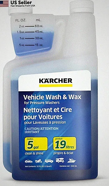 Kärcher Vehicle Wash and Wax Pressure Washer Detergent 5 Gal Yield FROM USA